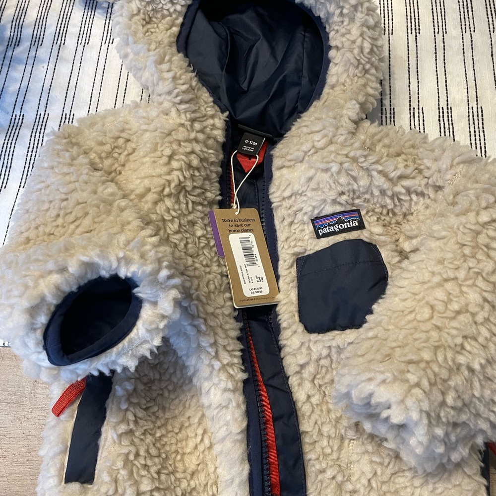 Patagonia Infant Sherpa Jacket 6-12 Months NWT